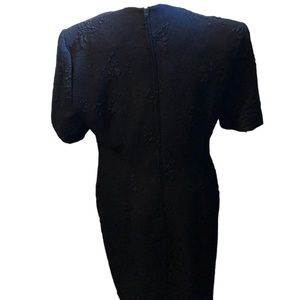VINTAGE BLACK LESLIE FAY CLASSIC SIZE 8 PETITE DRESS